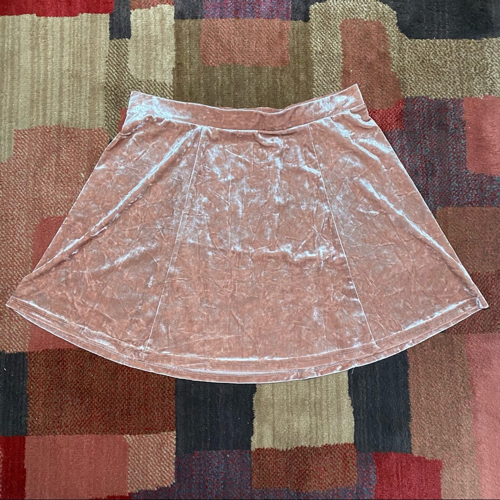 Jacqueline deYong Velour Skater Skirt